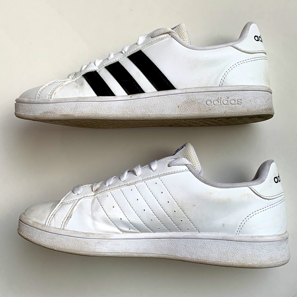 ADIDAS Grand Court 3 Stripe Sneakers M’s Size 7 - Picture 8 of 14